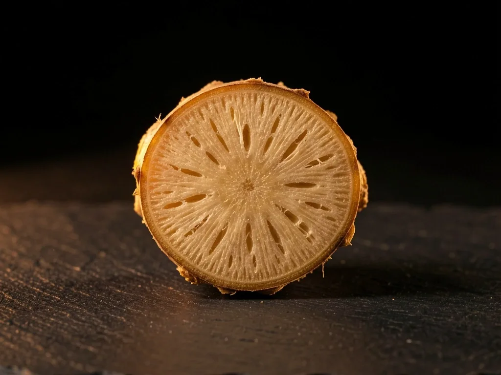 Ginger root macro photograph